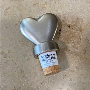 Crate and barrel heart wine stopper